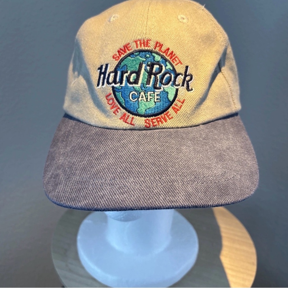 Hard Rock Cafe Beige and Charcoal Hat